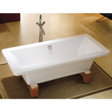 Cupc 66" Wood Feet Freestanding Bath Tub